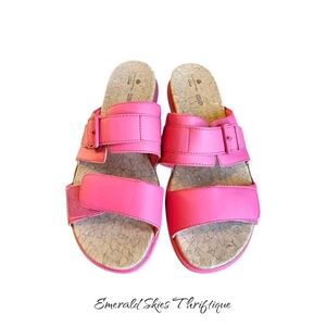 Clarks Pink Cloudsteppers June Sun Flat Sandals Women's Size 10. New without box